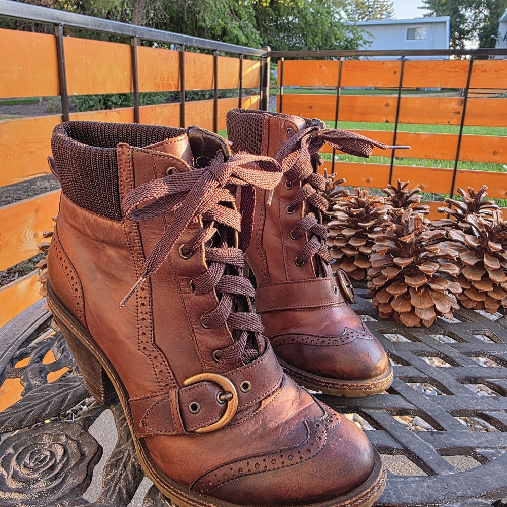 Brown Leather Ankle Boots